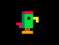 Screenshot of a pixel art bird